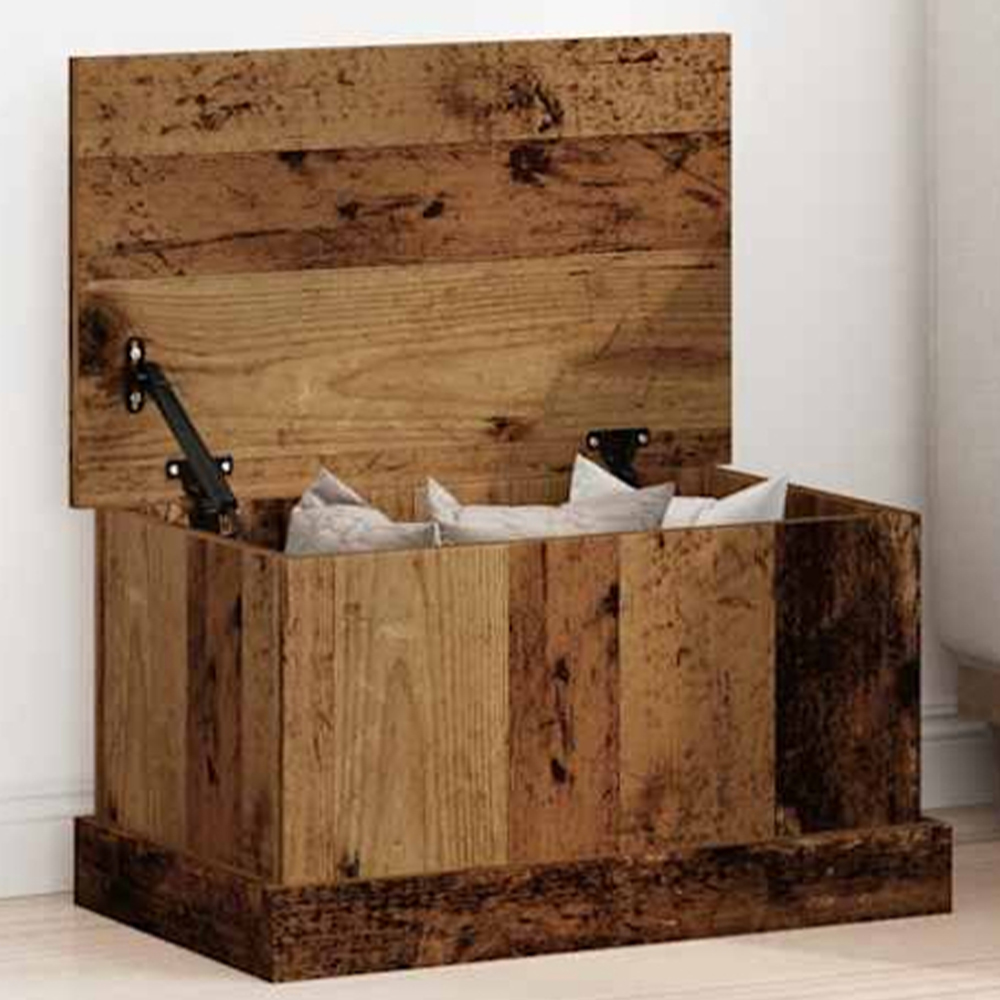 vidaXL Artisan Oak Storage Box with Lift Top Lid Image 1