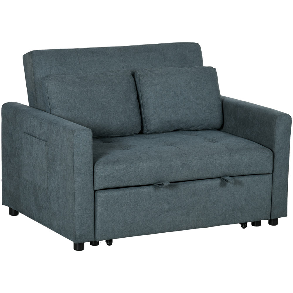 Portland 2 Seater Charcoal Grey Sofa Bed Image 2