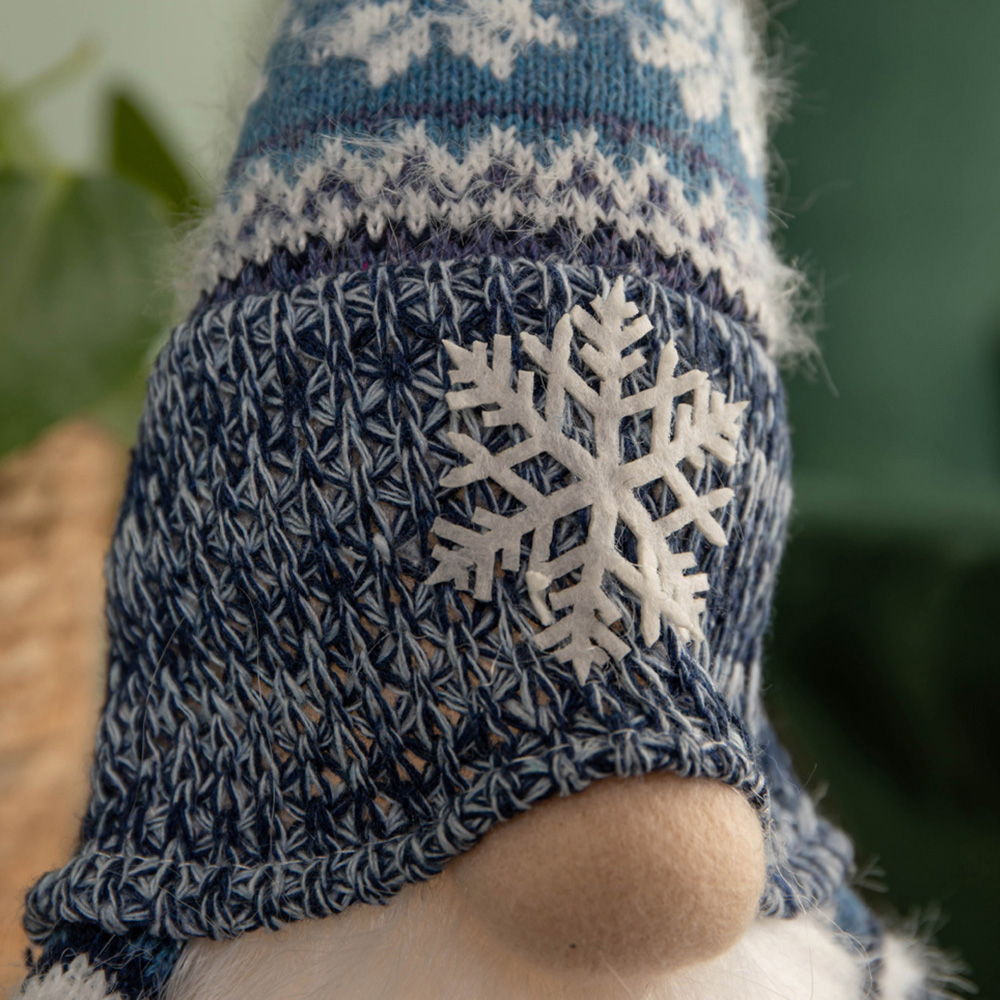 Samuel Alexander Blue Snowflake Hat Gonk Light Up Christmas Decoration Image 4