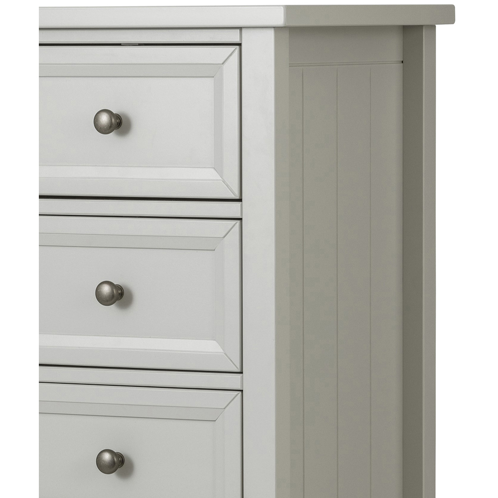 Julian Bowen Maine 5 Drawer Tall Dove Grey Chest of Drawers Image 3