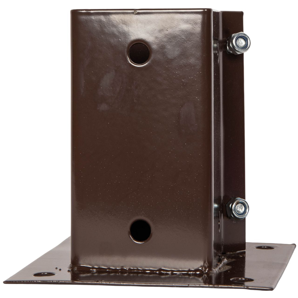 Samuel Alexander 75 x 75mm Bolt Down Metal Garden Fence Post Holder Image 3