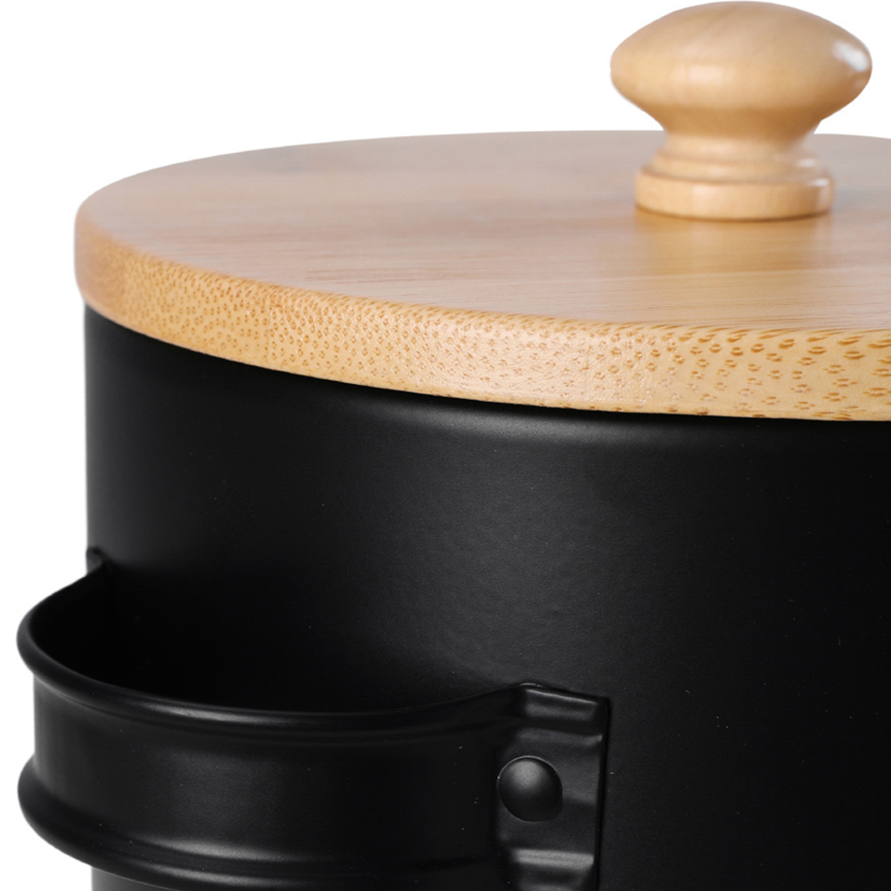 H&O Direct Black Kitchen Storage Bin Set Image 4