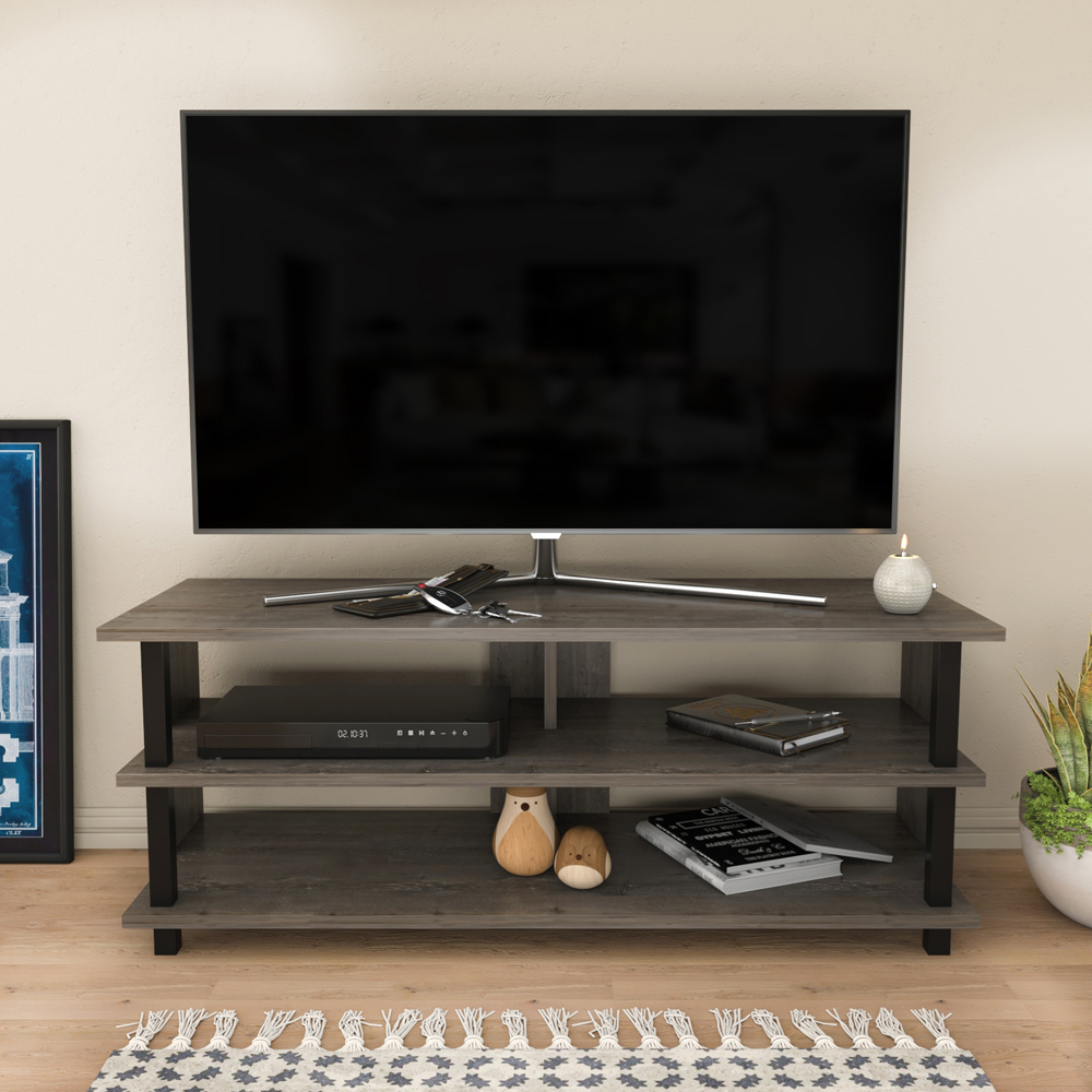 Decorotika Pueblo 4 Shelf Black Wenge TV Stand for 55 inch TV Image 4