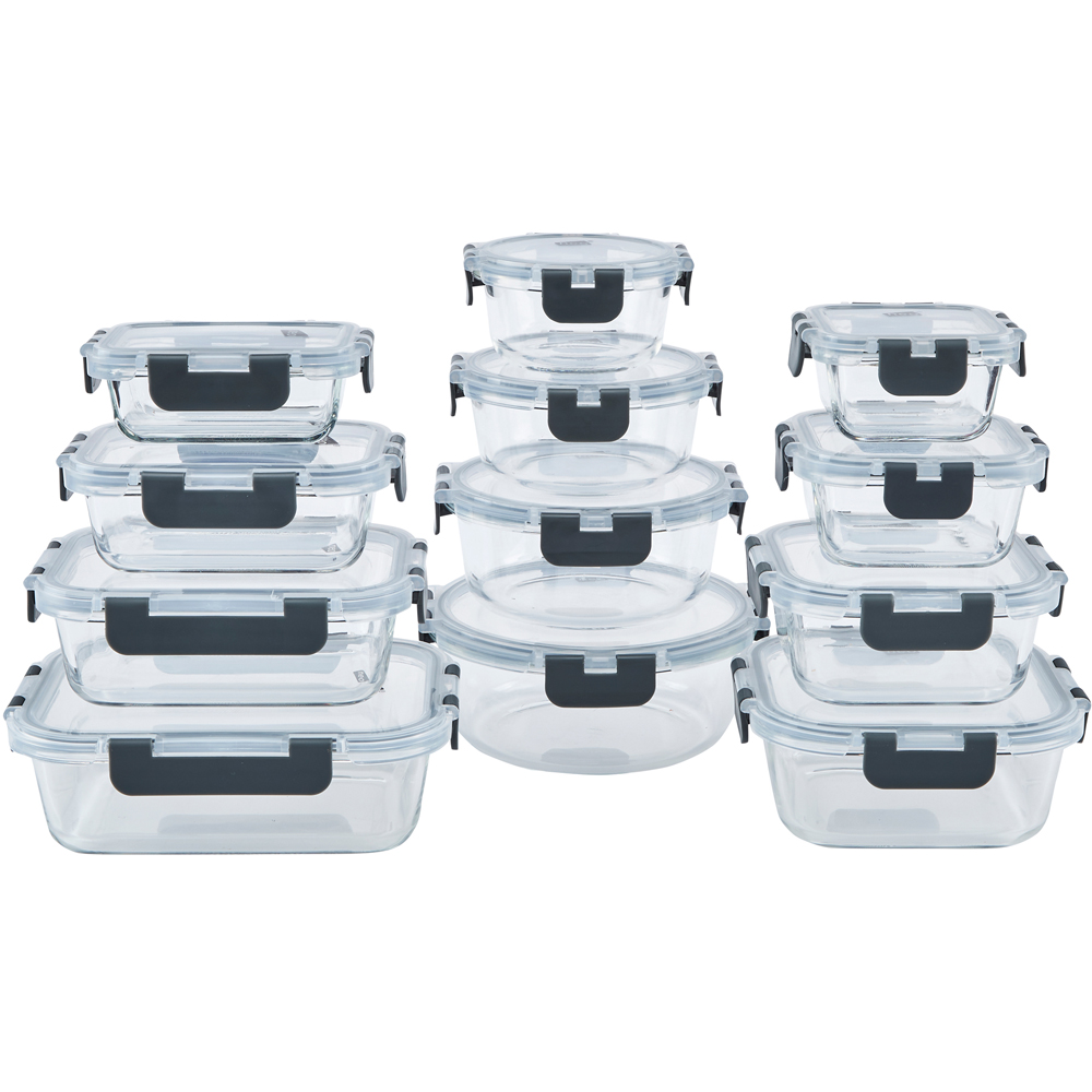 Neo 12 Piece Glass Food Storage Container Set with Lids Image 3