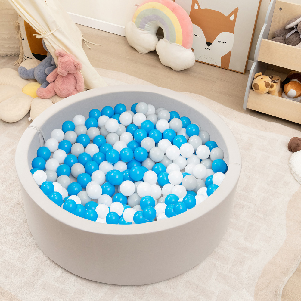 Costway White Soft Round Ball Pool Image 2