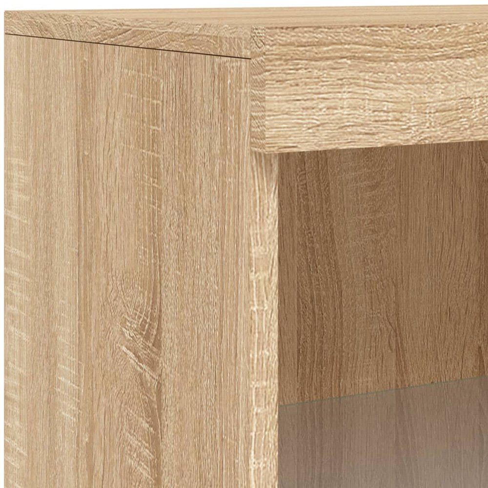 vidaXL 2 Door 2 Shelf Sonoma Oak Sideboard with LED Lights Image 7