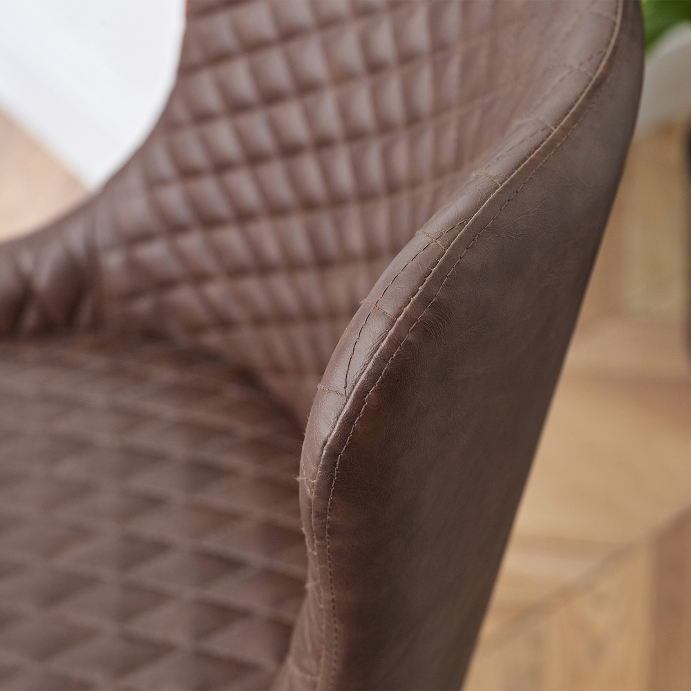 Julian Bowen Luxe Brown Faux Leather Office Chair Image 7