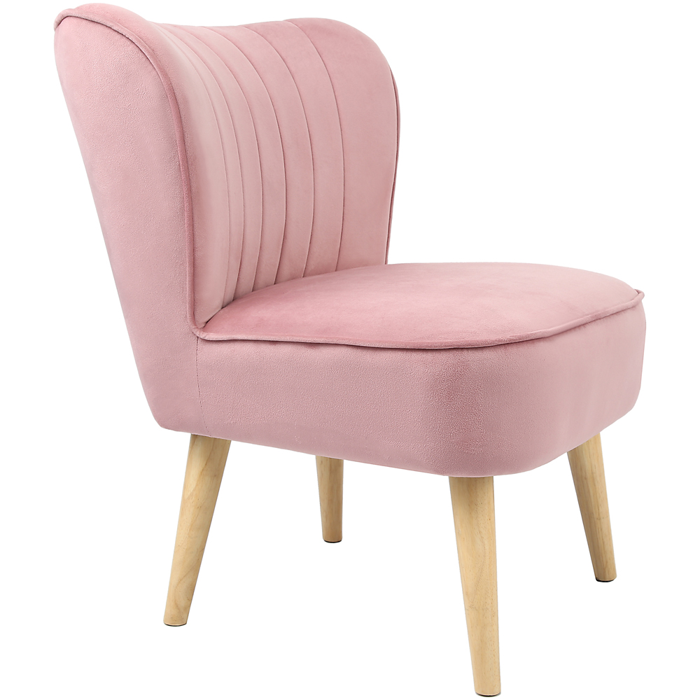 Shaun Pink Velvet Accent Chair Image 4