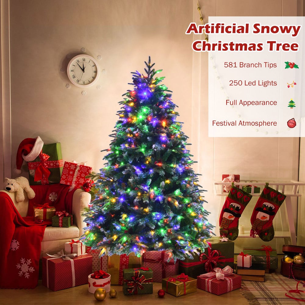 Costway Pre Lit Multicolour LED Artificial Christmas Tree 5ft Image 5