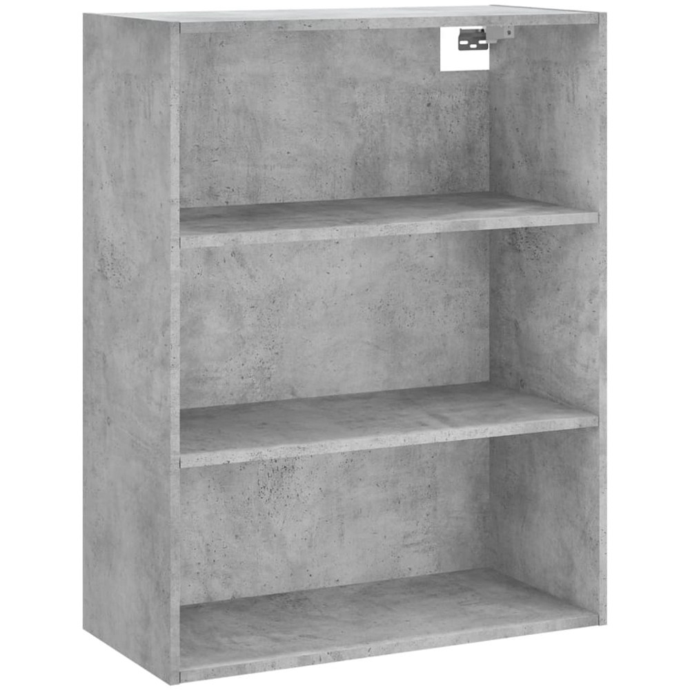 vidaXL 2 Glass Door 3 Shelf Concrete Grey Tall Highboard Image 5