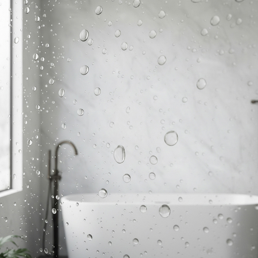 Britwall Light Grey Marble Matt Finish Shower Panel 2400 x 1000 x 10mm 3 Pack Image 3