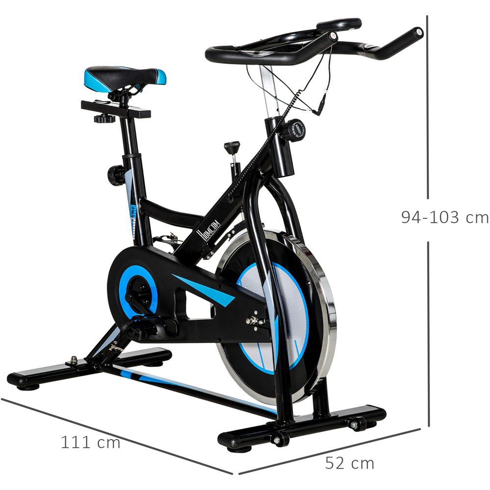 HOMCOM Black Adjustable Resistance Exercise Bike Image 8
