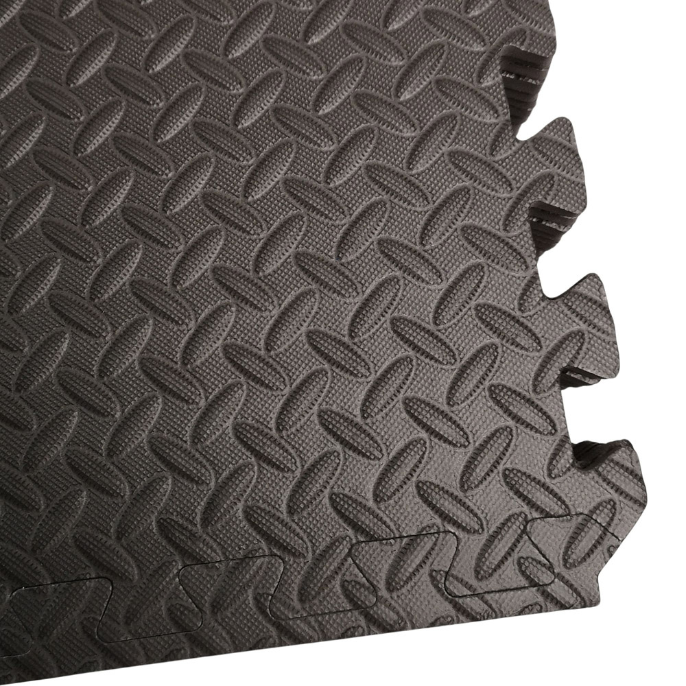 Samuel Alexander 8 Piece Black EVA Foam Protective Floor Mats 60 x 60cm Image 4