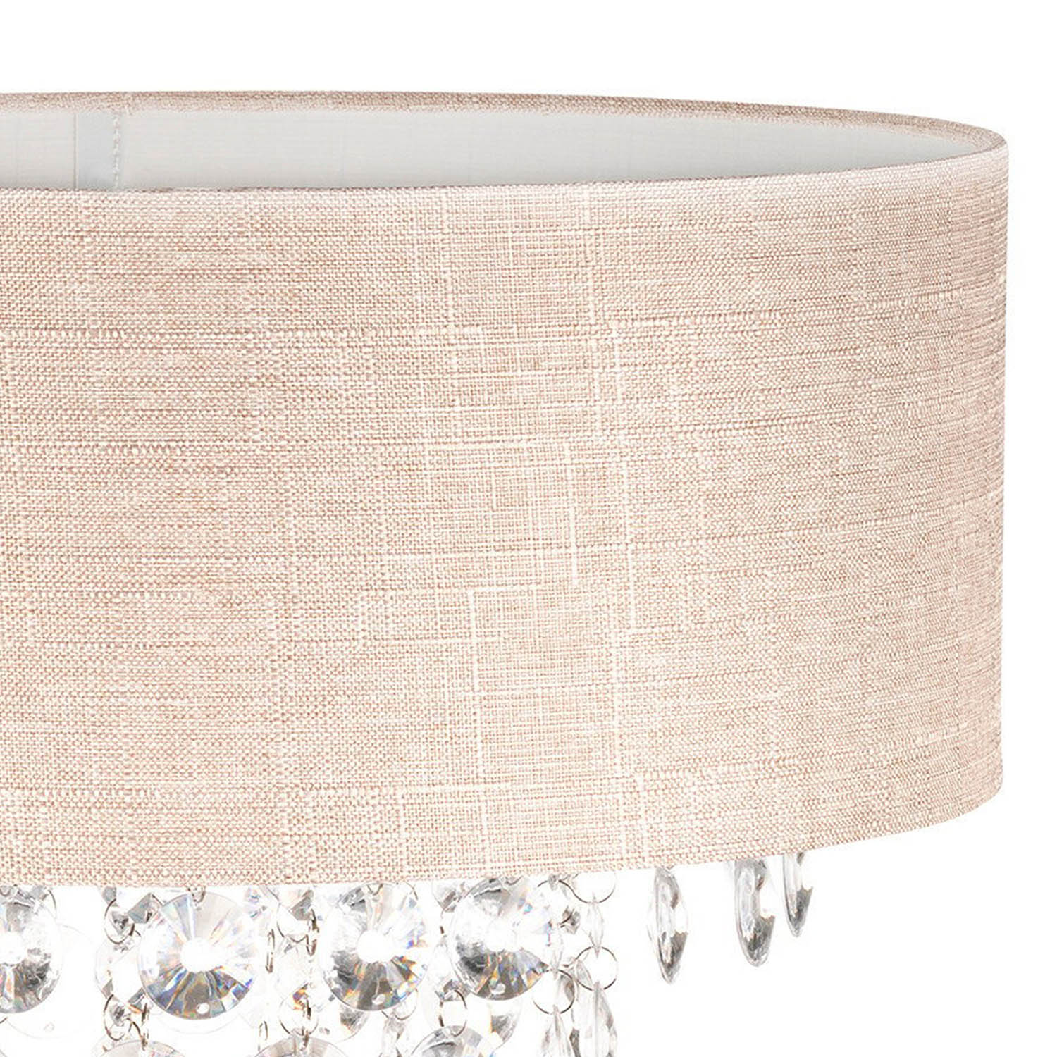 Crystal Linen Droplets Lamp Shade Image 5