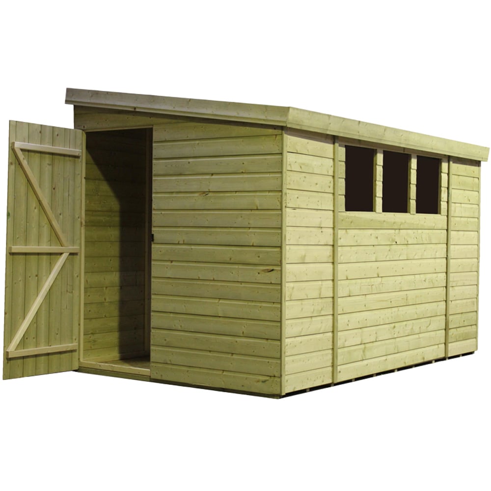 Empire Sheds 3000 12 x 5ft Tongue and Groove Wooden Pent Garden Shed Image 2