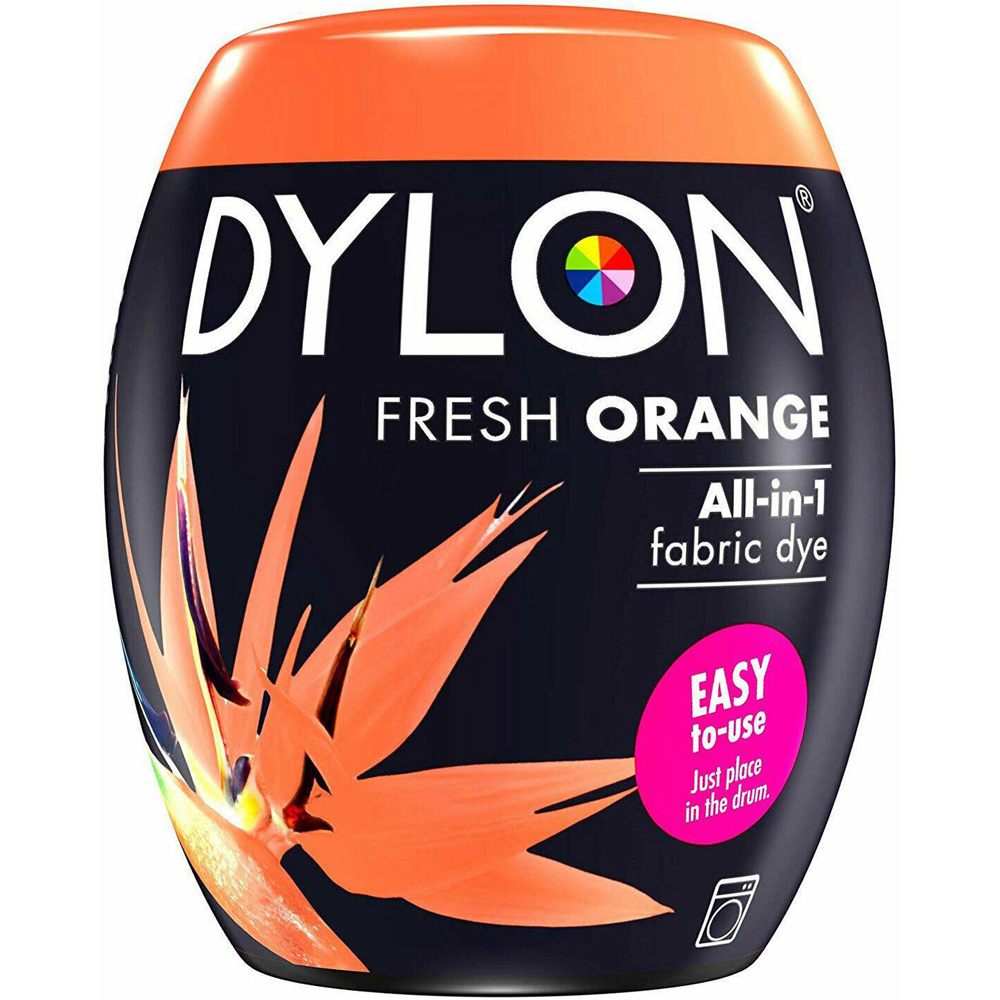 Dylon Fresh Orange Washing Machine Fabric Dye Pod 350g 4 Pack Image 3