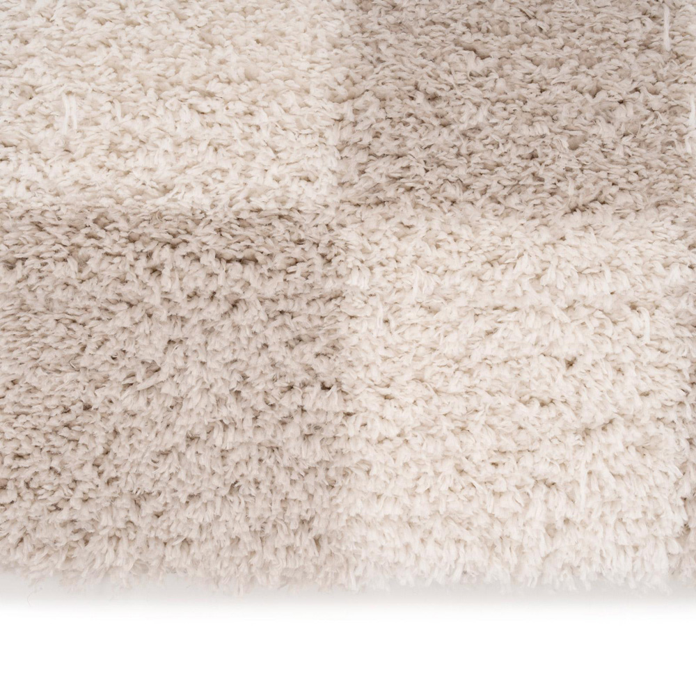 Kukoon Checkers Konnie Cream and Beige Checkerboard Soft Rug 160 x 230cm Image 6