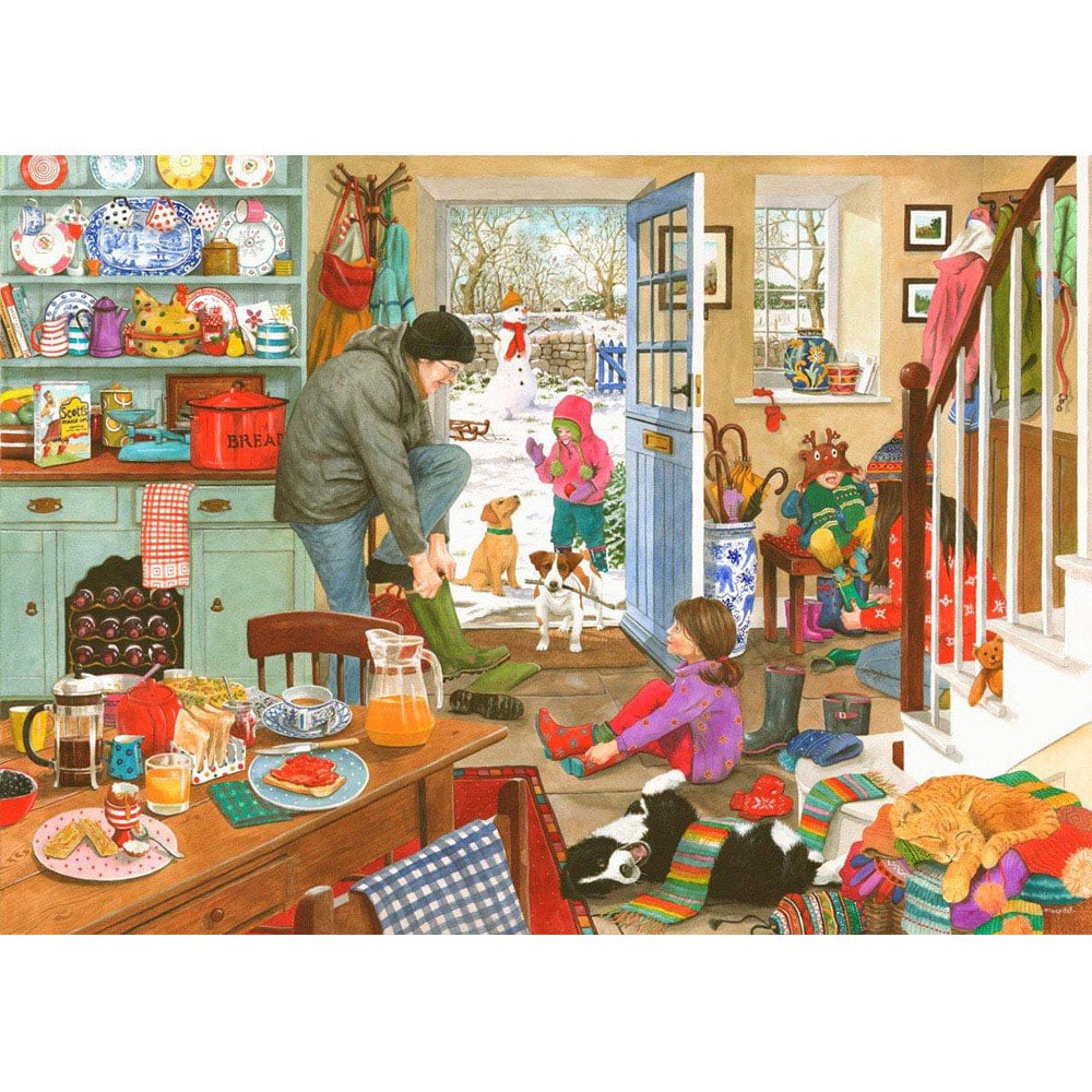 The House of Puzzles Woolly Hat and Wellies 1000 Piece Jigsaw Puzzle Image
