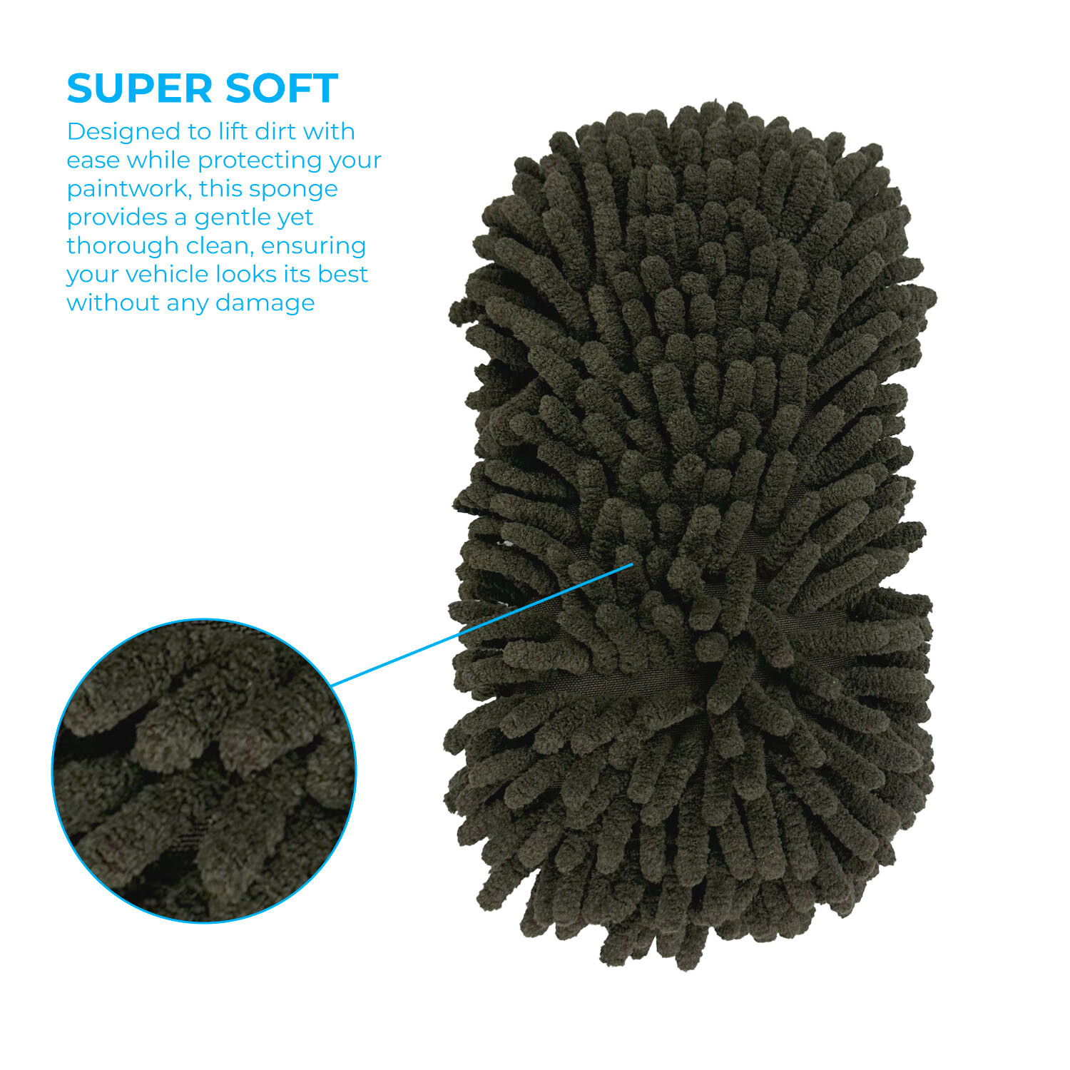 Simply Auto 2 in 1 Noodle Sponge - Black Image 3