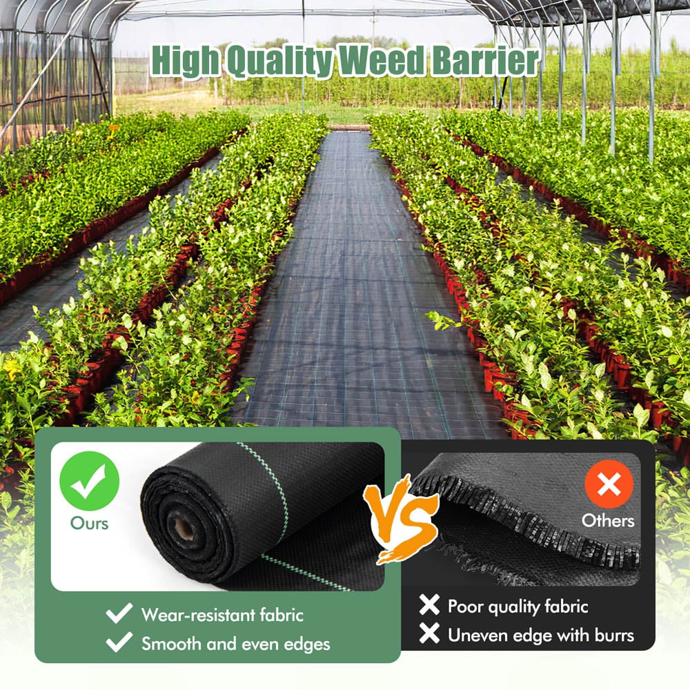 Costway Garden Weed Barrier Fabric 3.5Oz 1 x 50m Image 8