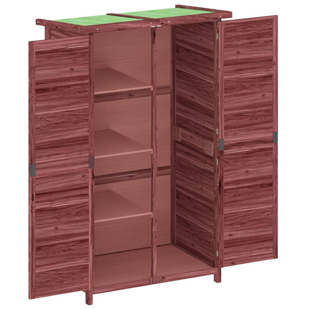 vidaXL 2.7 x 1.9ft Brown Wooden Pent Garden Tool Shed Image 2