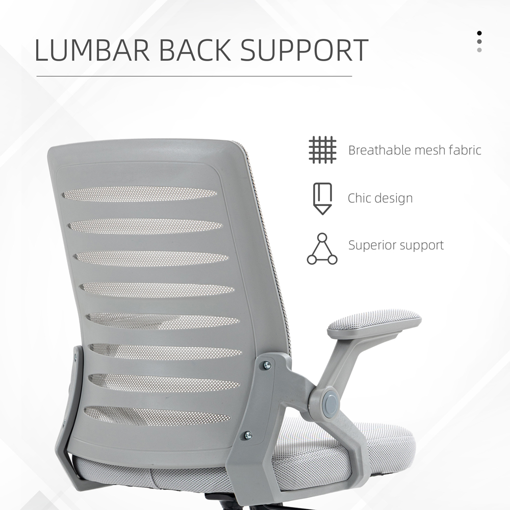 Portland Grey Mesh Office Chair with Lumbar Support Image 6