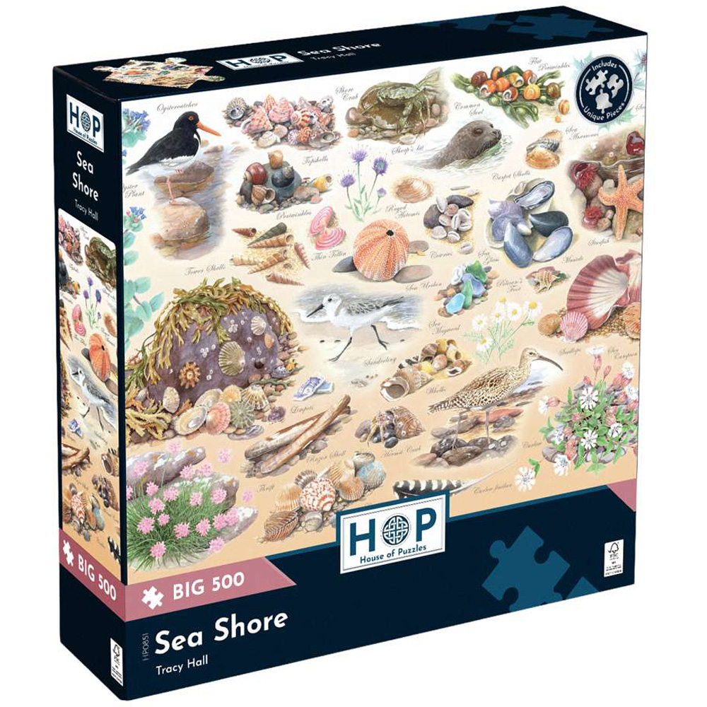 The House of Puzzles Sea Shore 500 Piece Big Jigsaw Puzzle Image 2