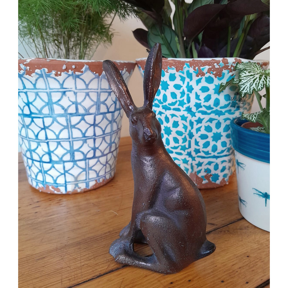 Inspirational Gifting Sitting Hare Polystone Resin Garden Ornament Small Image 4