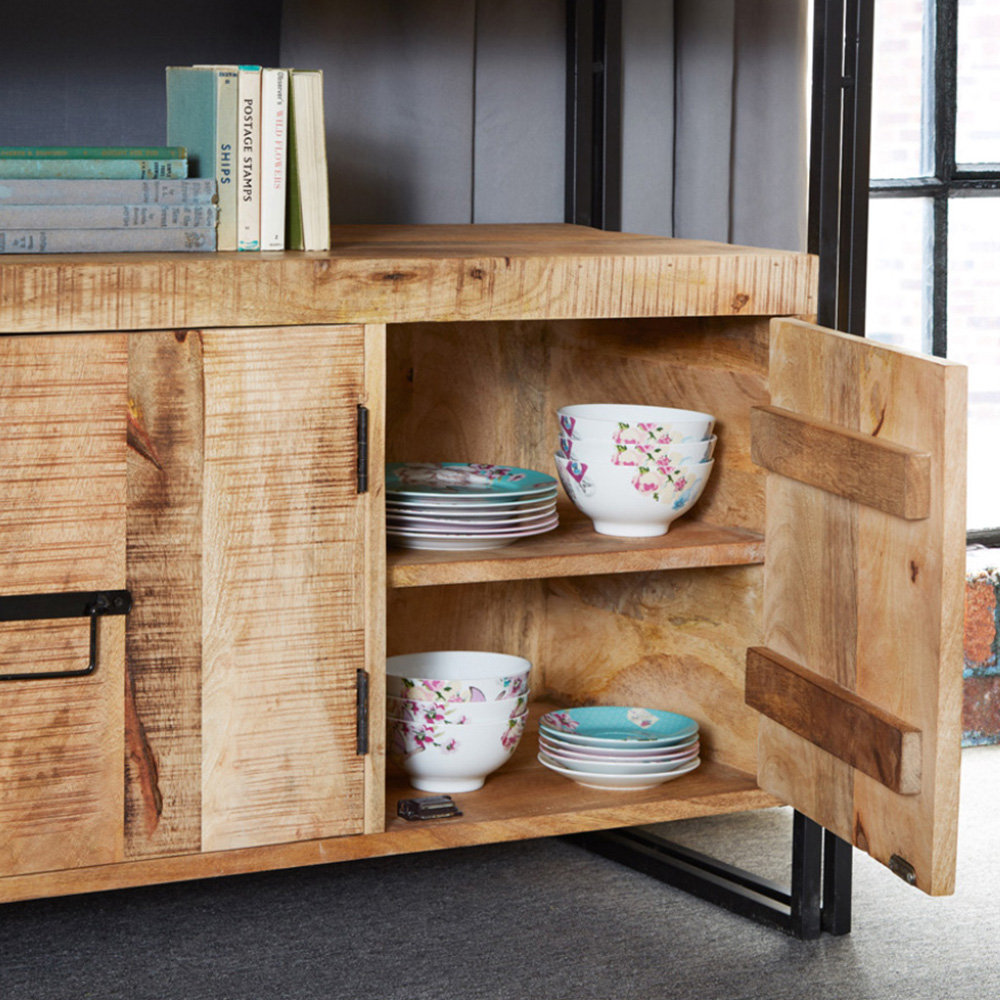 Brooklyn Carnaby 3 Door Single Shelf Industrial Sideboard Image 5