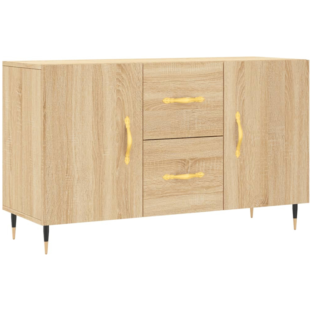vidaXL 2 Door 2 Drawer Sonoma Oak Sideboard Image 2