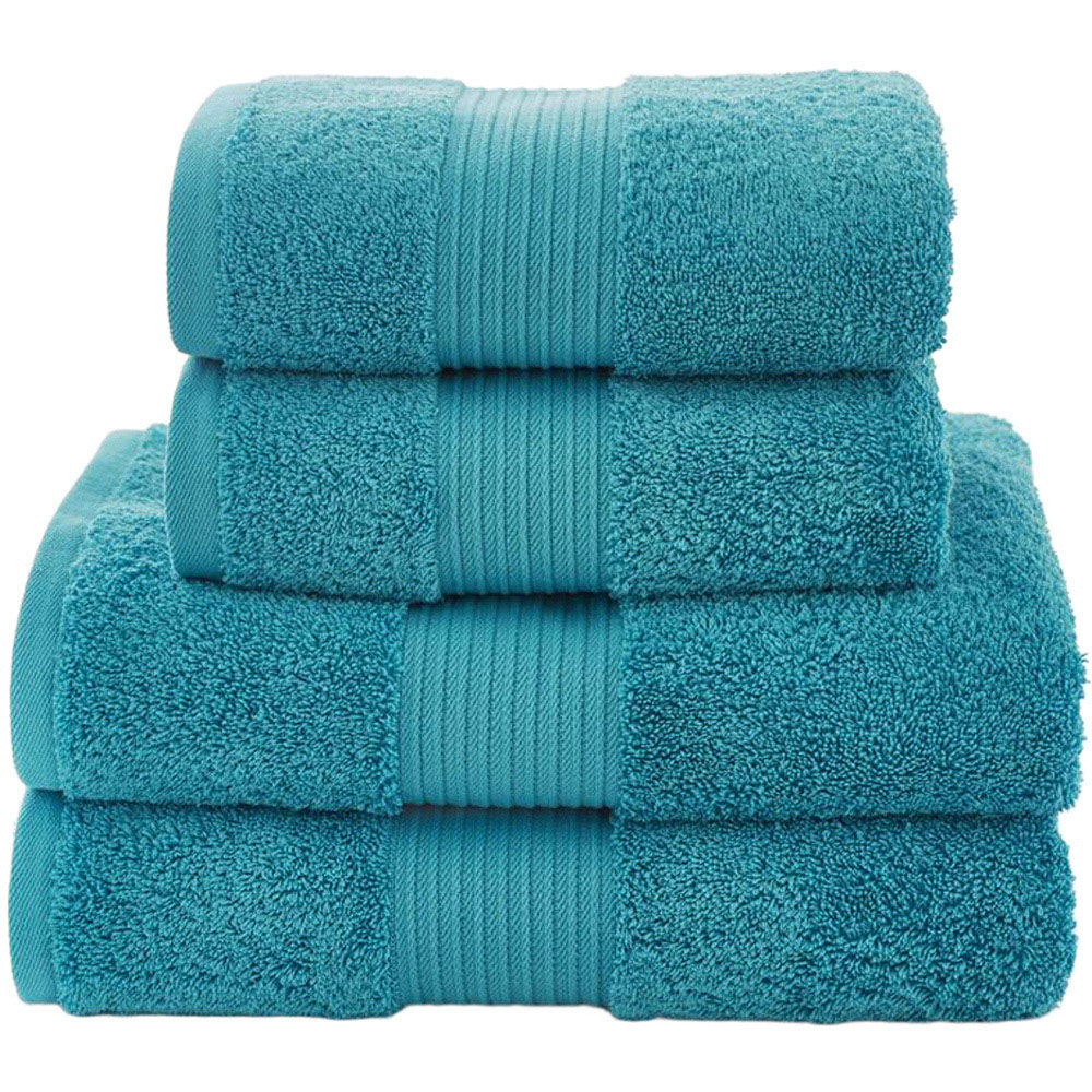 Deyongs Bliss Pima Teal Bath Sheet Image 1