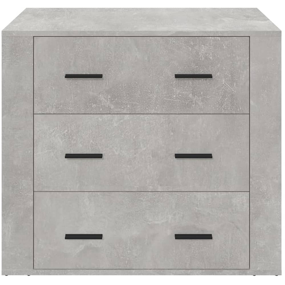 vidaXL 3 Drawer Concrete Grey Sideboard Image 6
