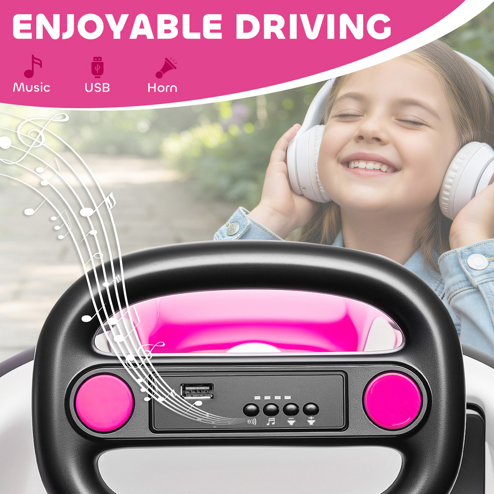 Tommy Toys Kids Pink 360 Degree Rotating Ride On Bumper Car with Safety Belt Image 7
