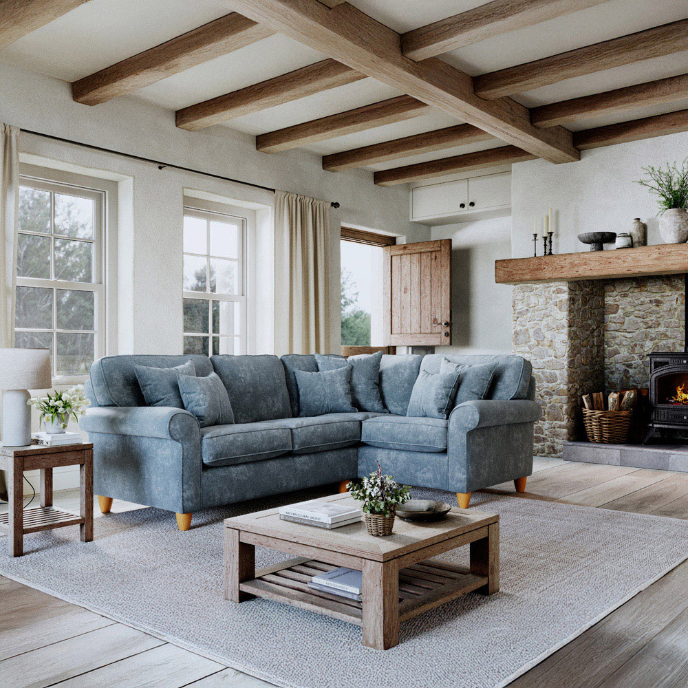 Sinatra 3 Seater Glory Steel Left Hand Corner Sofa Image 3