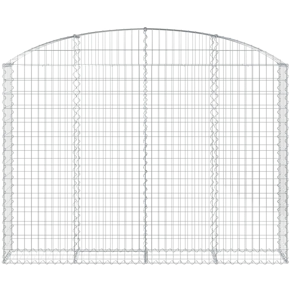 vidaXL Silver Galvanised Iron Gabion Basket 200 x 30 x 140/160cm Image 2