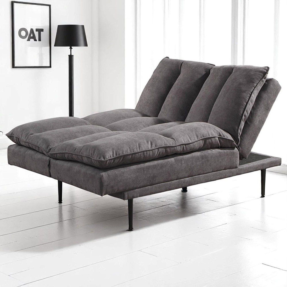 OAT Home Sennen 3 Seater Charcoal Grey Click Clack Sofa Bed Image 3