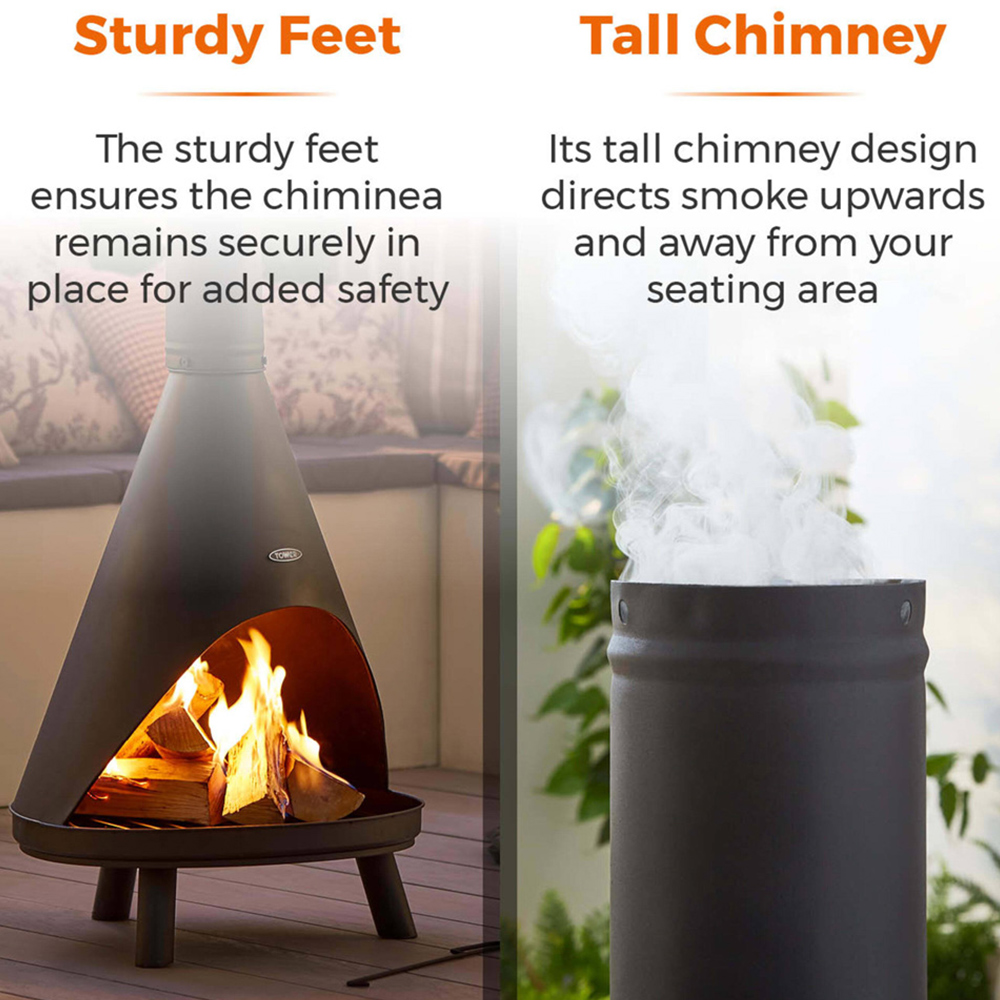 Tower Comet Black Chiminea Image 6
