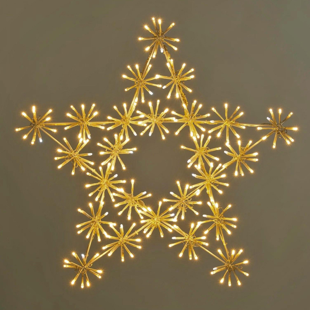 Shatchi White 360 White LED Starburst Star Shape Silhouette Christmas Light Image 3