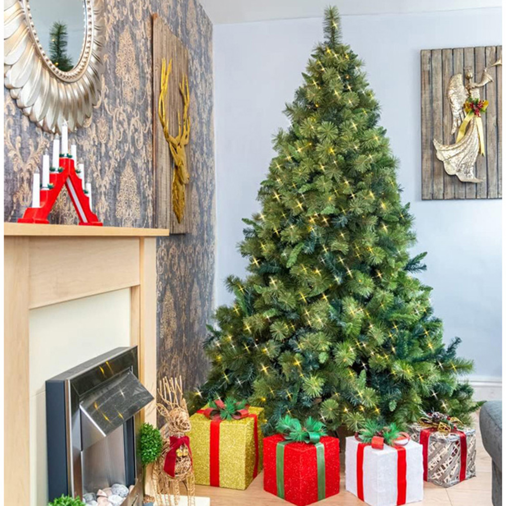 Shatchi Pre-Lit Warm White LED Kentucky Artificial Christmas Tree 7ft Image 2
