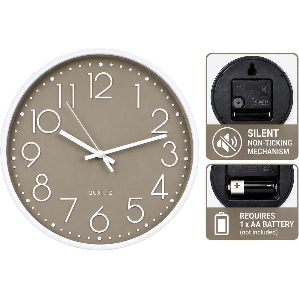 Marco Paul Light Brown Round Wall Clock 30cm Image 8