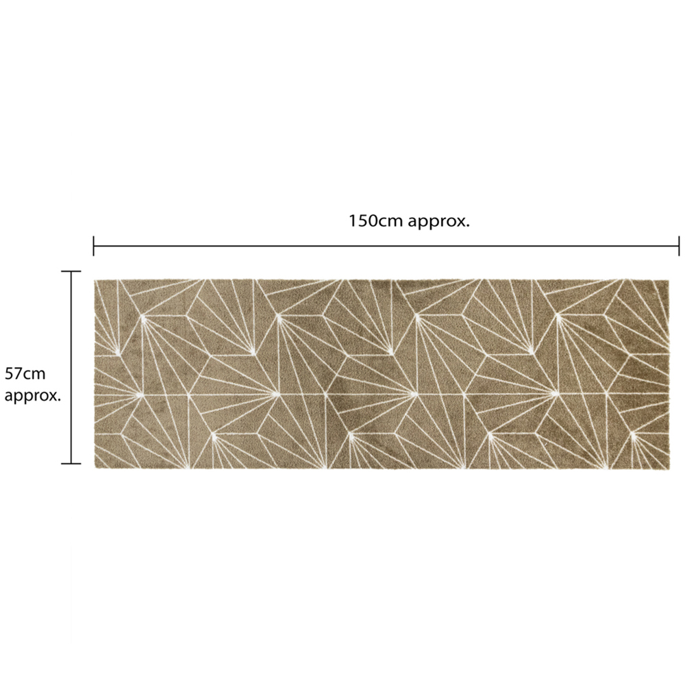 JVL Mega Brown Geo Latex Backed Door Runner 57 x 150cm Image 9