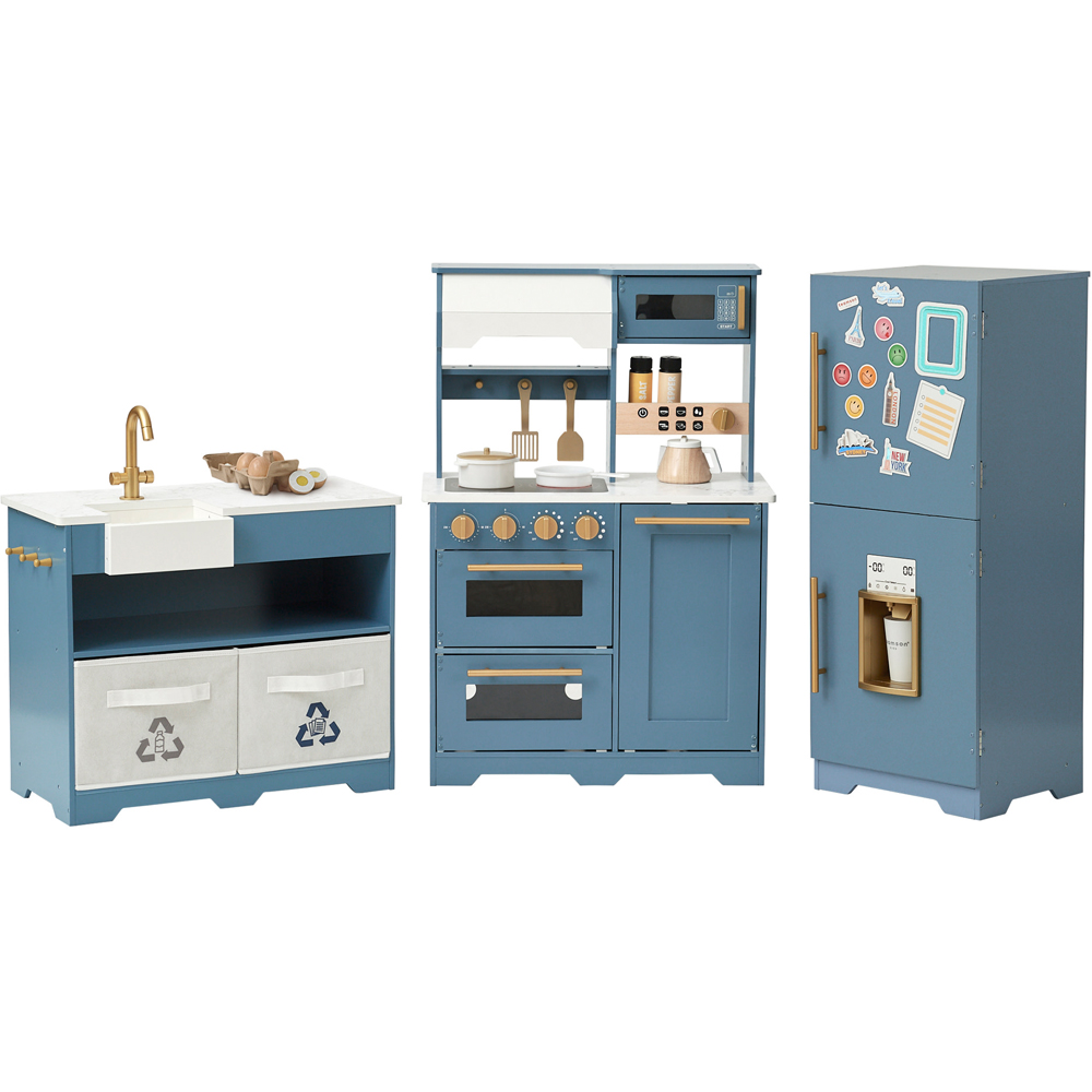 Teamson Kids Little Chef Stone Blue and Gold Atlanta Large Modular Play Kitchen Image 3