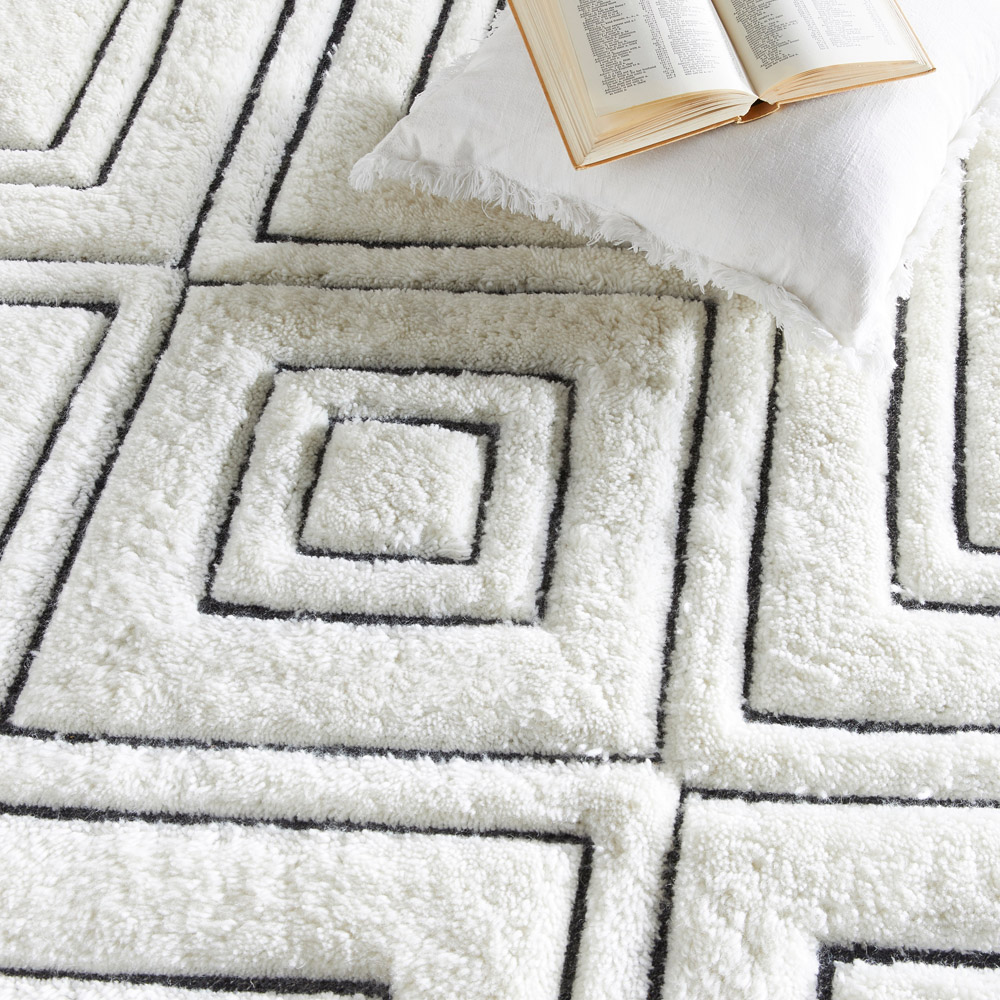 Origins Berber Mono Cream and Black Rug 160 x 230cm Image 5