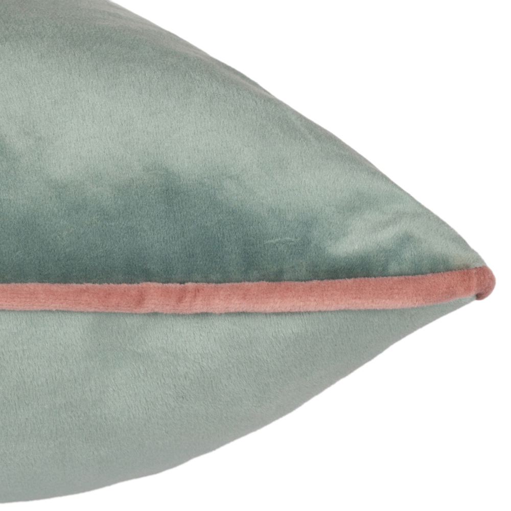 Furn Meridian Mineral and Blush Velvet Cushion 45 x 45cm Image 4