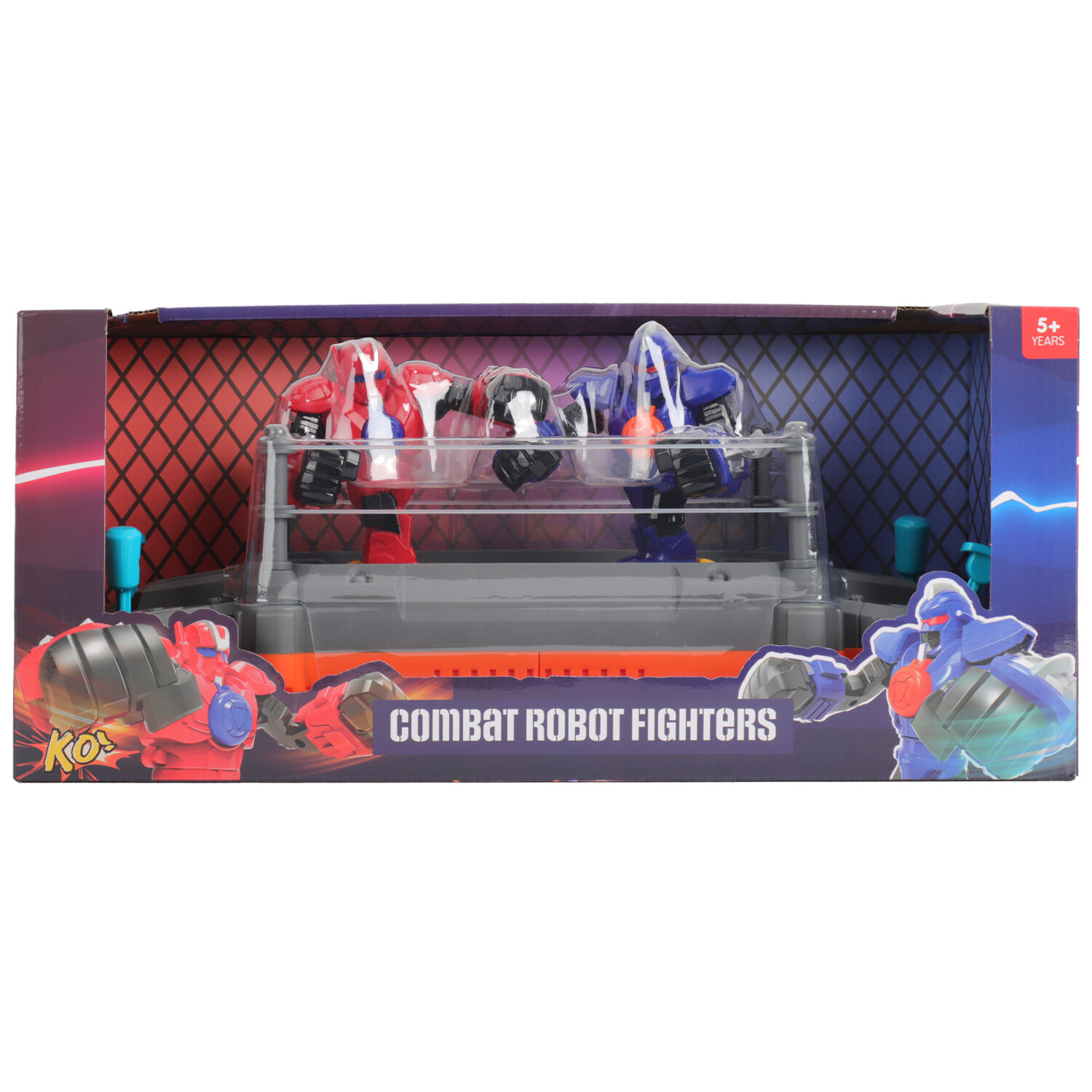 Pack of 2 Combat Robot Fighters - Multicolour Image 2