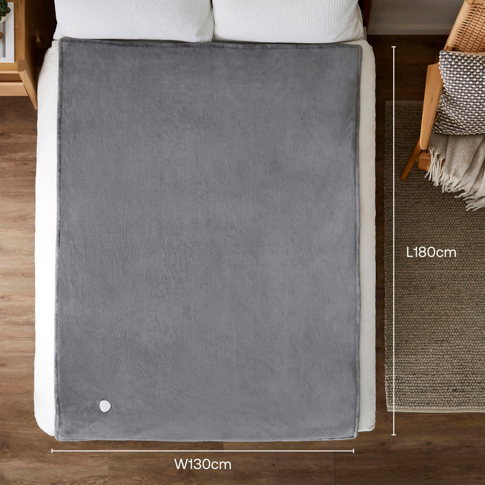 Dimplex Super Cosy Grey Fleece Heated Throw 130 x 180cm Image 9