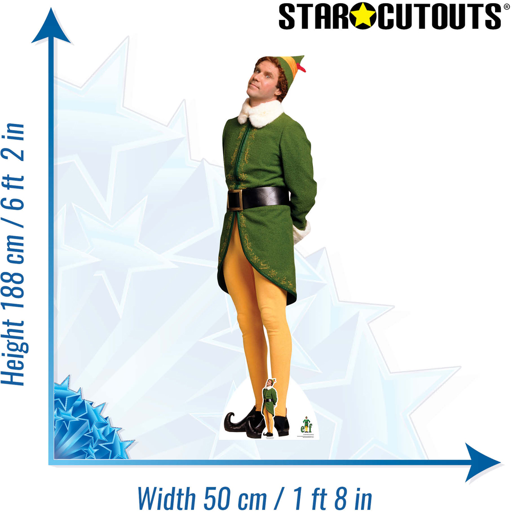 Star Cutouts Buddy Elf Waiting For Christmas Cardboard Cutout 6.2ft Image 4