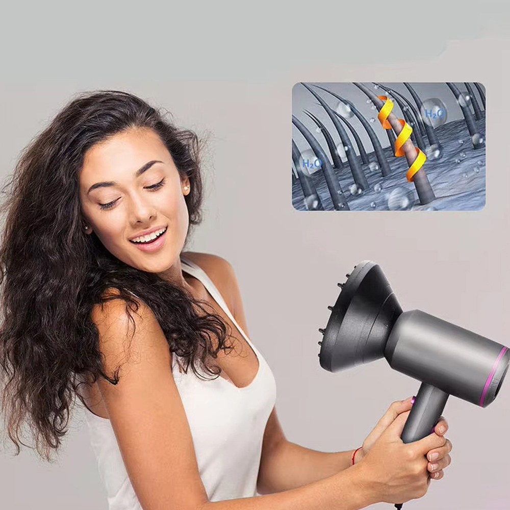 Living and Home Ionic Hair Dryer with 3 Nozzles 1400W Image 2