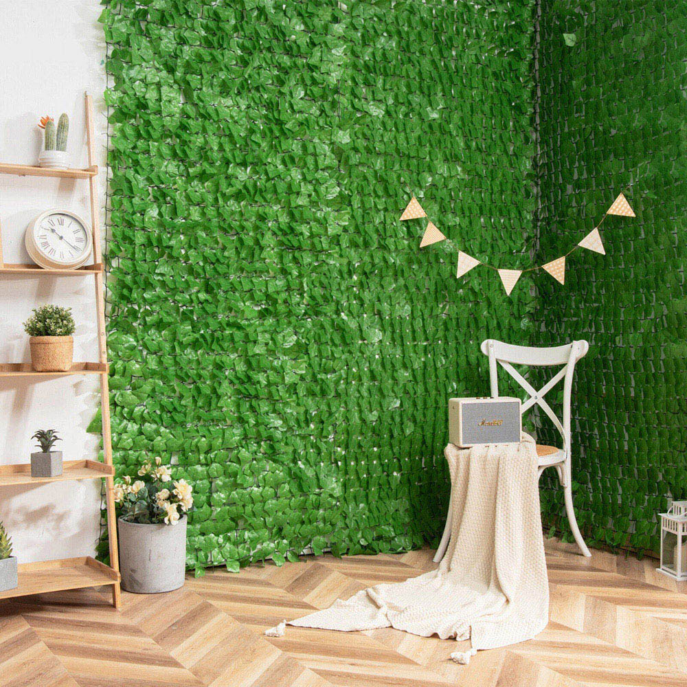 Costway Artificial Hedge Ivy Leaf 3 x 1m Size 2 Image 4