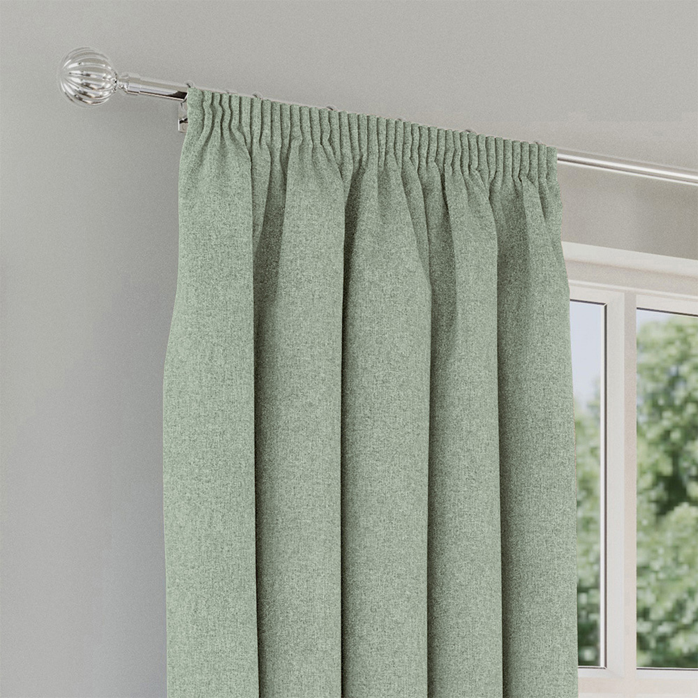 Enhanced Living Dallas Green Thermal Blackout Pencil Pleat Curtains 229 x 229cm Image 3